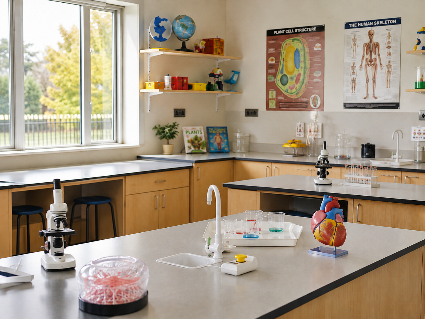 Laboratoire de sciences avec matériel